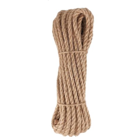 Corde Jute 8mm 10m - Fibres Naturelles de Chanvre - Pour Artisanat, Jardinage et Décoration - Écologique et Polyvalente
