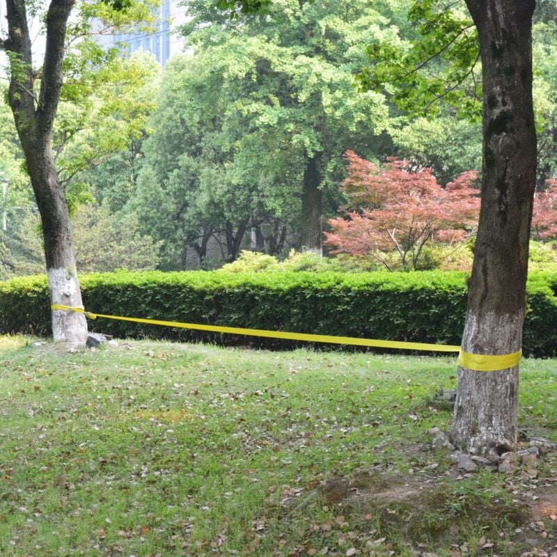 Corde lâche pour slackline 15 m x 50 mm 150 kg Jaune -ASAF14579 DESIGN IN