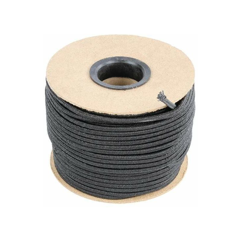Corde élastique noire longueur 20m diamètre 8mm bâche piscine sandow universelle