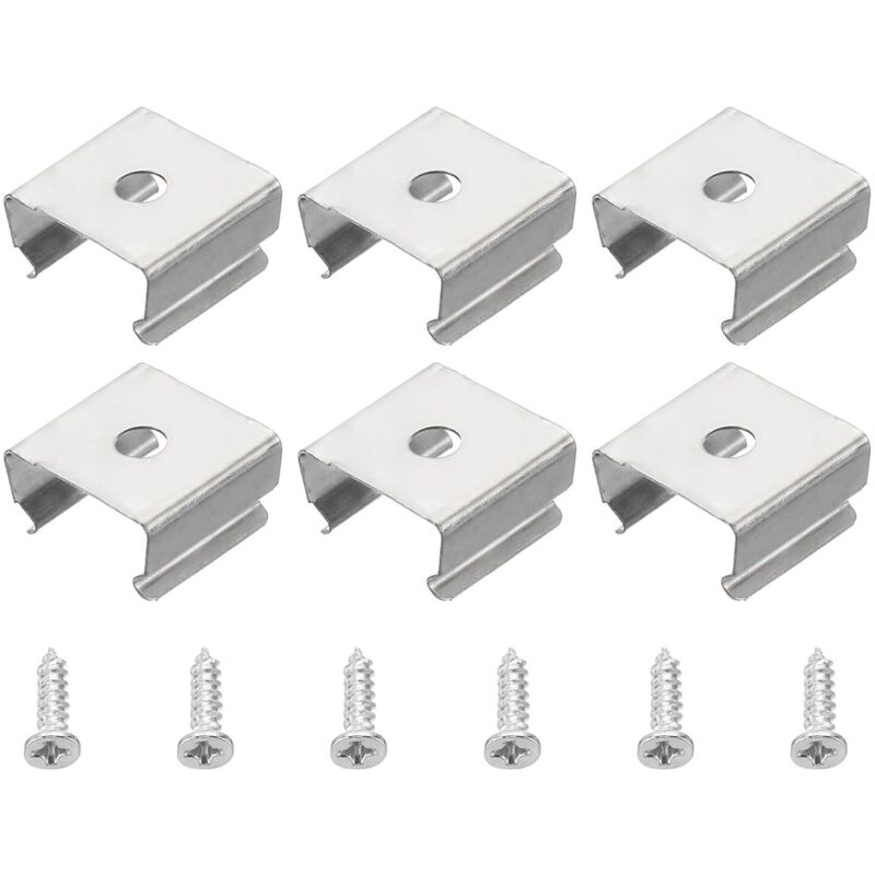 Corde Luminaire Montage Agrafes, Mur Canal Montage Support Accessoires pour 13mm à 15mm LED Néon Bande, Inox Acier, Paquet de 50
