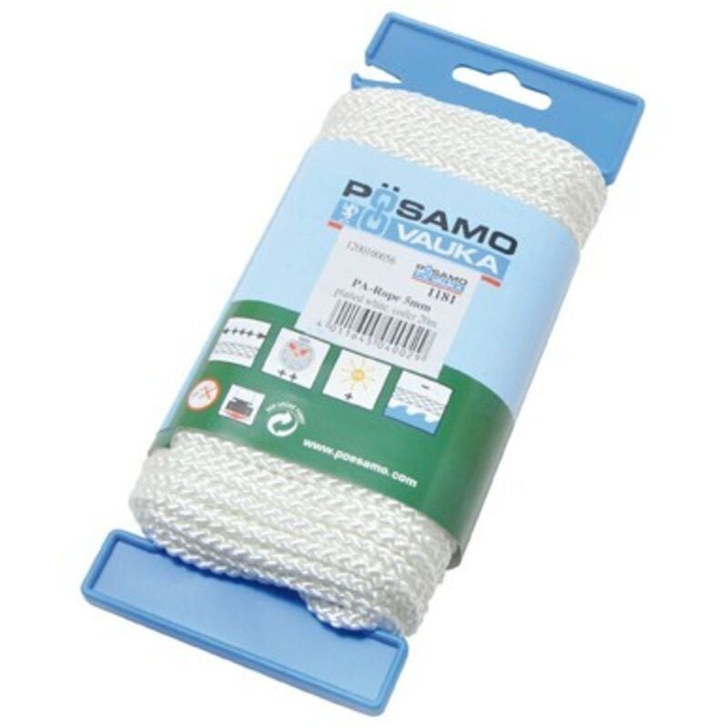 Corde polyamid 6mm gefl. blanc lg-haspel 20m (Par 5)