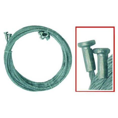 Corde pour basculants zincés, crochet à type de pince, 2,5 m