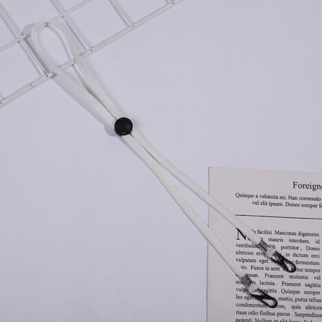 [Corde pour Chapeau] [Sangle de sécurité réglable et détachable avec clips] Polyester/Plastic 10g Blanc 1pce