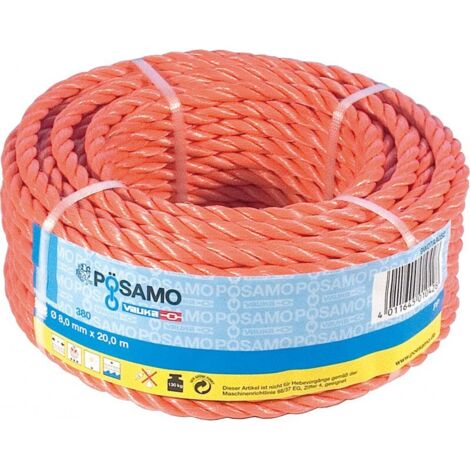 Corde PPD 8mm a 20m orange (Par 10)