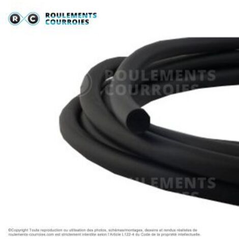 Corde ronde section 12mm EPDM MOUSSE noire