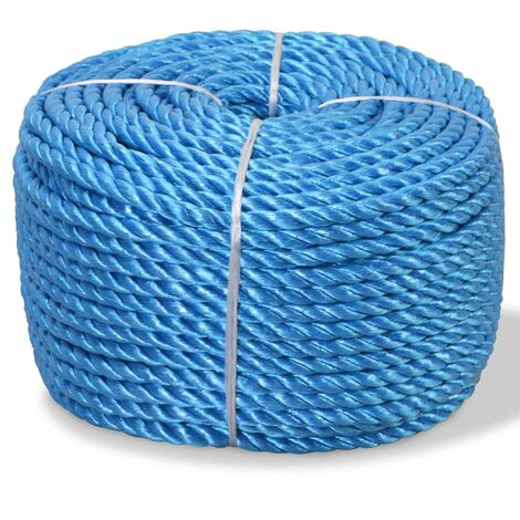 Corde torsadée polypropylène 10 mm 500 m bleu