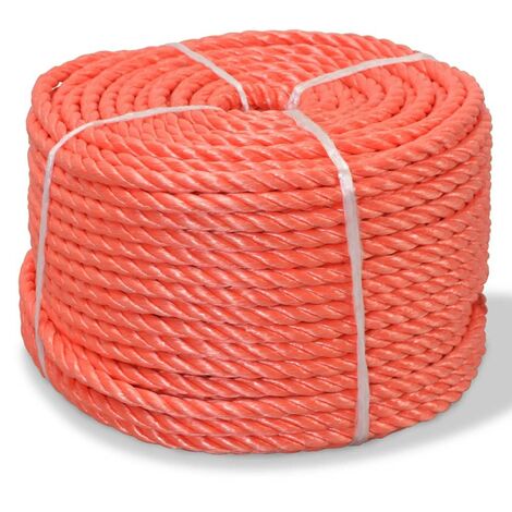 Corde torsadée polypropylène 12 mm 100 m orange