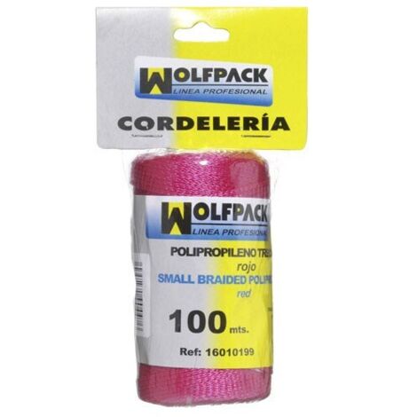 Corde Tresse Polypropylène Rouge (Bobine 100 Mètres)