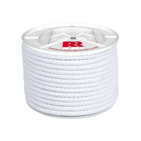 Corde tressée en nylon 20 m x 3mm blanche - Cablematic