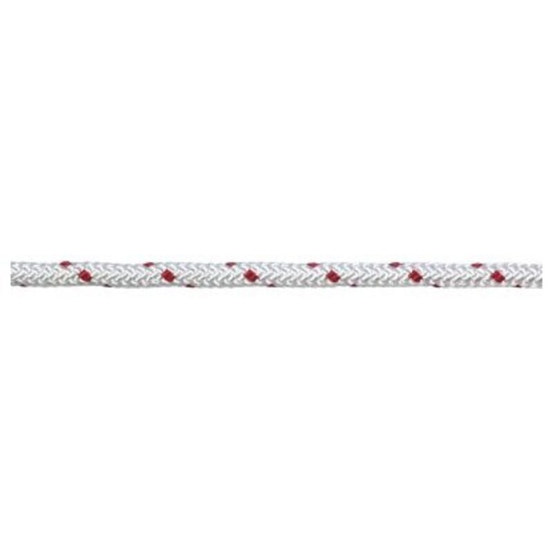 Corde tressée en polyamide pes 10 Ro.100m(250x200)blanc-rouge (Par 100)