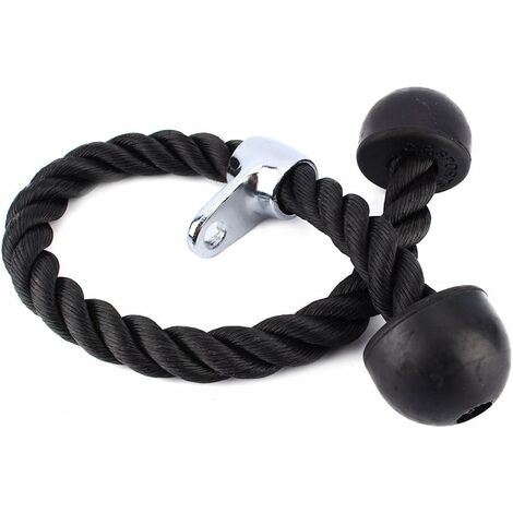 Corde Triceps Corde dentranement pour Musculation Fitness Corde de Traction Triceps Biceps Musculation Gym Fixation Fitness Acessoire de Tirage pour Appareil à poulie, 70cm LangRay