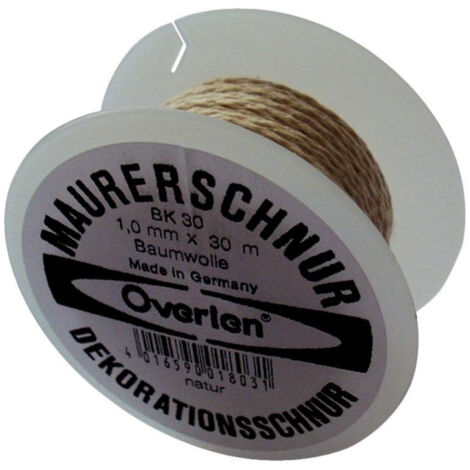 Cordeau coton 1,0mm 30m blanc Overmann