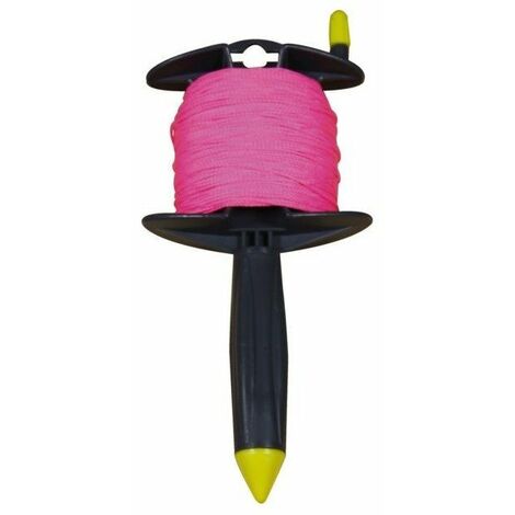 Cordeau drisse rose fluo 1.5mm 100m – Haute visibilité pour maçonnerie et jardinage – Résistant à l'abrasion et intempéries – Corderie Mesnard