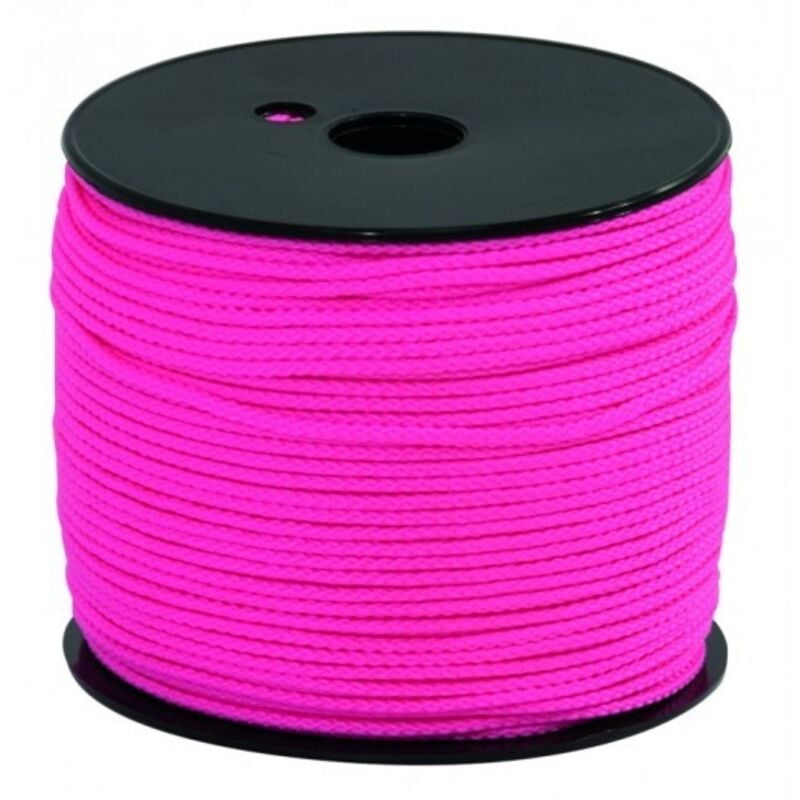 Taliaplast - sofop Cordeau polypro tressé rose fluo 200m fil 3mm