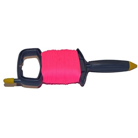 Cordeau sur enrouleur tresse polypropylène fluo rose 1,5mm 100m - 27610