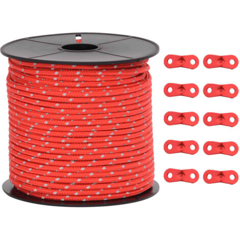 Corde,Cordage de haubanage de tente avec bandes réfléchissantes et clés CFW68623