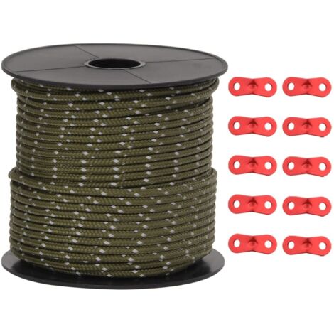 Corde,Cordage de haubanage de tente avec bandes réfléchissantes et clés CFW83065