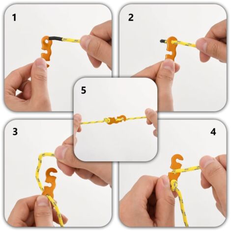 Corde，Cordages de haubanage avec clés réfléchissantes 8 pcs 4 m 4 mm CFW58183