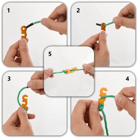 Corde，Cordages de haubanage avec clés réfléchissantes 8 pcs 4 m 4 mm CFW85945
