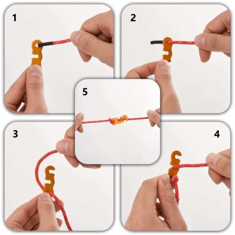 Corde，Cordages de haubanage avec clés réfléchissantes 8 pcs 4 m 4 mm CFW90022
