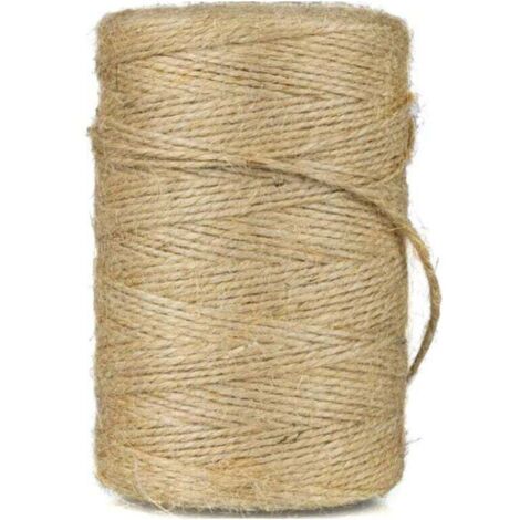 Cordel de yute KZQ, cordel de jardín, cuerda de yute natural, cordel para manualidades, jardinería, decoración, envoltura de regalos, manualidades, 200 m x 2 mm