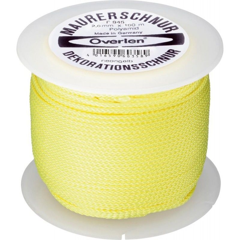 

Overmann - Cordel poliamida 2,0mm 100m amarillo fluo