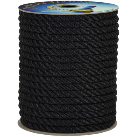 Corderie Italiane 006004202 Gherlino Cima per ormeggio, diametro 10 mm, 20 Metri, Nero
