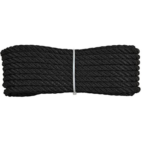 Corderie Italiane 006004226 Gherlino cima per ormeggio, diametro 10 mm, 10 metri, Nero