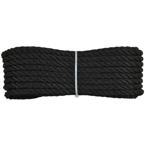Corderie Italiane 006004233, Gherlino cima per ormeggio, diametro 12 mm, 10 mt, nero