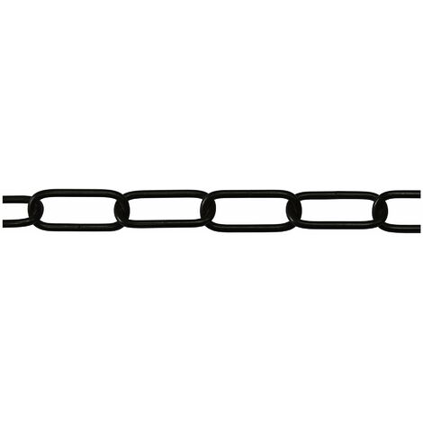 Corderie Italiane 006007340 Catena Genovese, Filo Tondo, Nera, 3.8 x 39 x 12 mm, 1.5 m