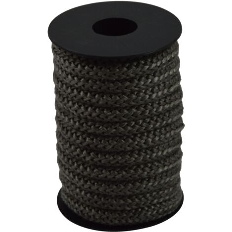Corderie Italiane 006026297 Treccia in Fibra Vetro Grigia, 6 mm-10 mt, 6 mm