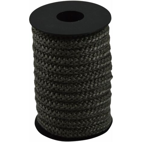 Corderie Italiane 006026303 Treccia in Fibra Vetro, 8 mm-5 mt, Grigio