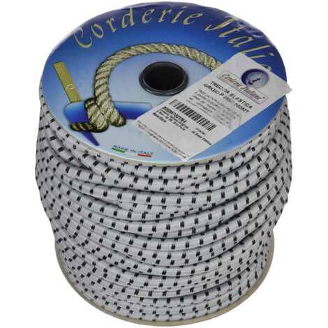 Corderie Italiane 006032199 Treccia elastica grigio perla 8 mm - 50 mt