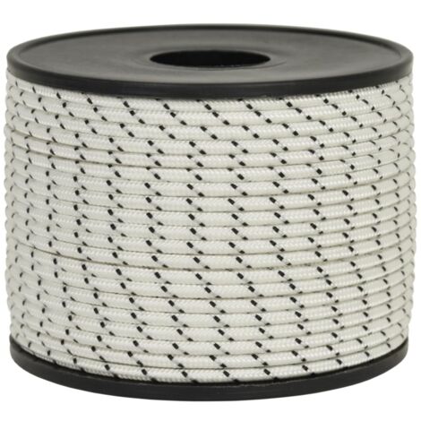 Treccia Mare Multiuso Corderie Italiane - 6mm, 250mt, Bianco Con Filo Blu, Resistente A U.V. E Intemperie