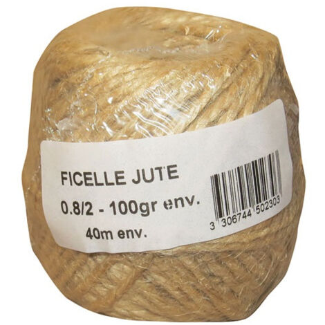 Corderie Tournonaise Ficelle en Jute 40 m Brun Naturel