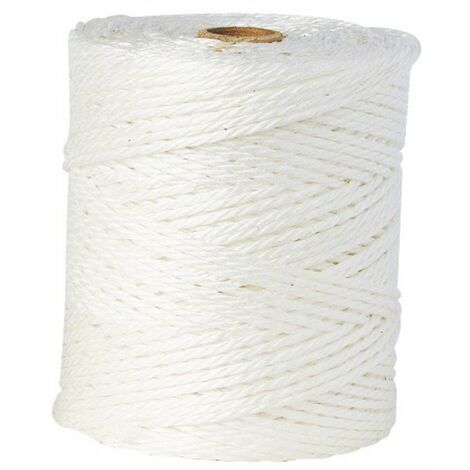 Corderies Tournonaises – Ficelle polypropylène blanche 245 m – Diamètre 4,5 mm – Résistante aux agents chimiques – Corde torsadée pour usages professionnels