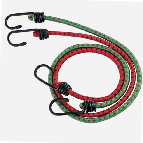 Corderies Tournonaises – Tendeur sandow 8 mm x 60 cm – Lot de 2 avec crochets en acier plastifié – Pour maintien bâches et transport objets