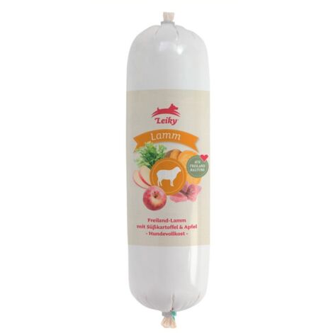 Cordero de corral con boniato y manzana 700 g  Comida para perros 90 % carne  Leiky