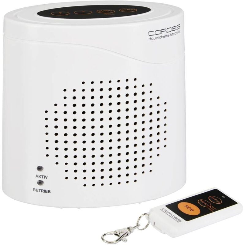 Haussicherheit Chien de garde électronique CC-2200 blanc avec télécommande 120 dB 002002 - Cordes