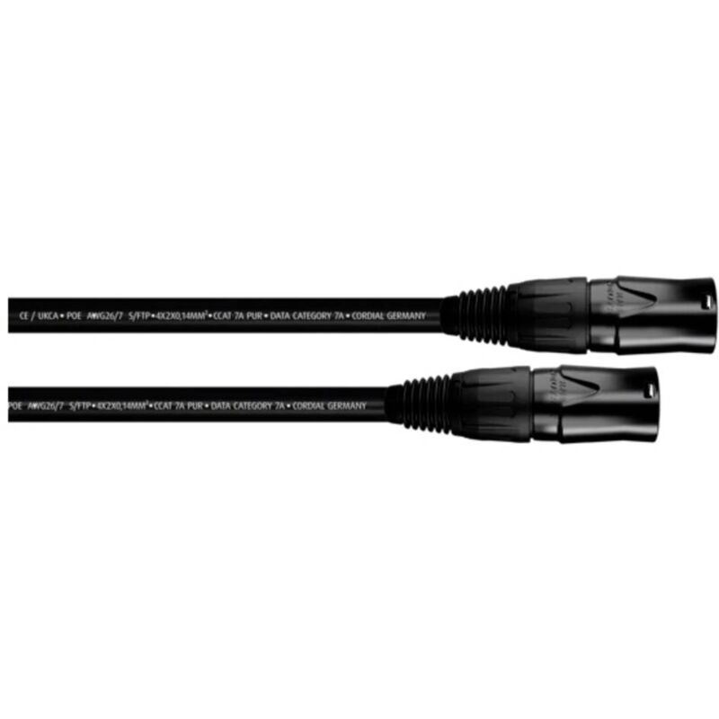15589 RJ45 Câble réseau, câble patch cat 7a s/ftp 1.50 m noir gaine pur 1 pc(s) - Cordial