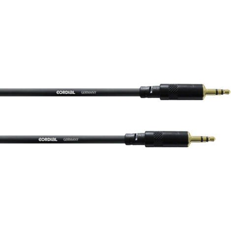 Cordial CFS 0,6 WW Klinke Klinken Verbindungskabel [1x Klinkenstecker 3.5 mm - 1x Klinkenstecker 3.5