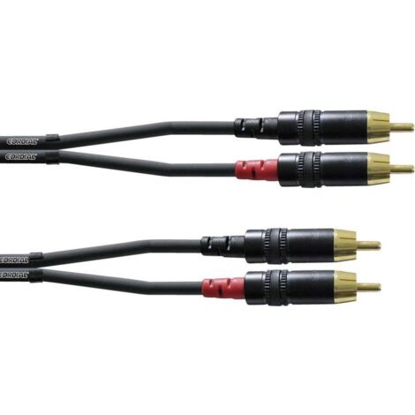 Cordial CFU1,5CC Audio Cavo adattatore [2x Spina RCA - 2x Spina RCA] 1.50 m Nero