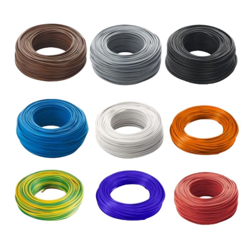 mm 1 cavo filo rigido rame cordina cavetto in pvc rosso matassa 100 mt