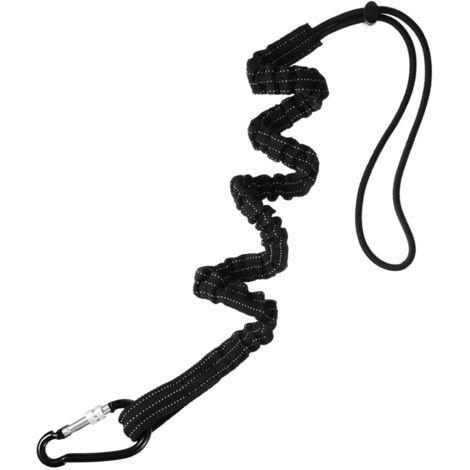 Cordino di sicurezza per utensili di lunghezza standard, 8 kg, cinghia di protezione anticaduta regolabile per impieghi gravosi con fibbia di bloccaggio a vite in alluminio, fermacavo