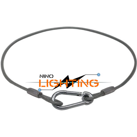 Cordino Gancio di sicurezza per Teste Mobili intrecciato in Acciaio lunghezza 80cm