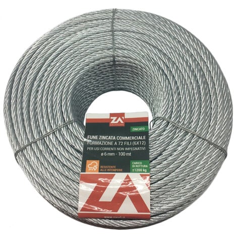 TIRANTE ACCIAIO DUE ASOLE AAT 114 FILI A.TESSILE 12MM X 2 M