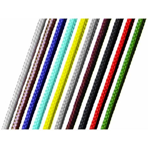 Cordino Colorato Corderie Italiane 3mm - 40 Metri Nero Per Hobby E Fai Da Te