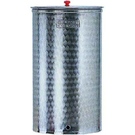 Cordivari botte fusto in acciaio inox serbatoio per alimenti vino olio   72,5 cm 400 lt made in Italy senza rubinetto e tappo