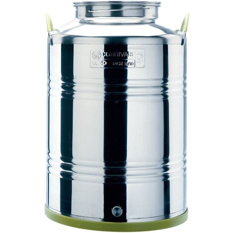 YLKJCE Bidone Acciaio 30L Con Rubinetto – Contenitore Olio Inox Per Cucina, Latte E Uso Domestico (capacità 9L)