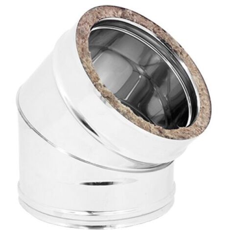 Cordivari - Curva 45° Ø130/80 Inox Aisi 316L - Doppia Parete